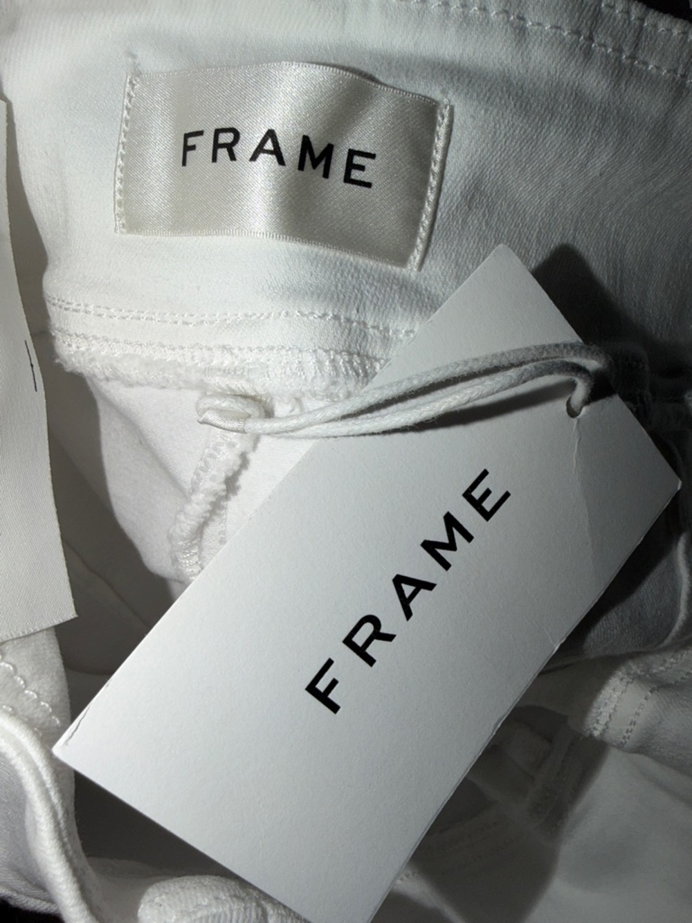 Frame Denim Women's Jetset Crop High Rise Wide-Leg White Cropped Pants NEW - Picture 7 of 8